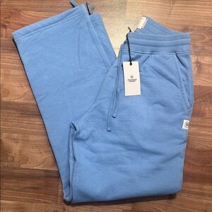 Reigning Champ Men Medium Heavyweight Fleece Coach’s Sweatpants Blue/Lake NWT